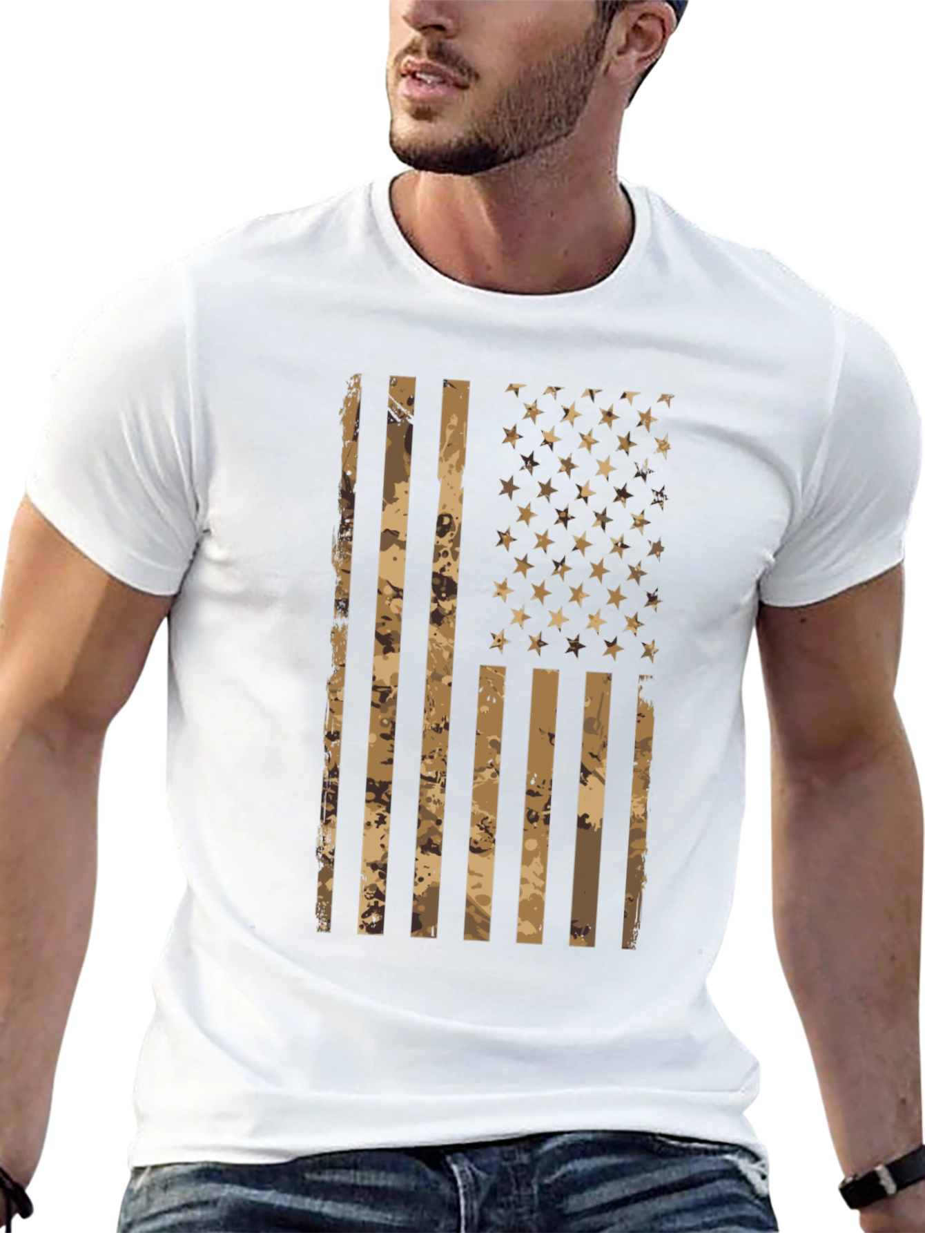 Camouflage American Flag T-Shirt - Patriot Pride