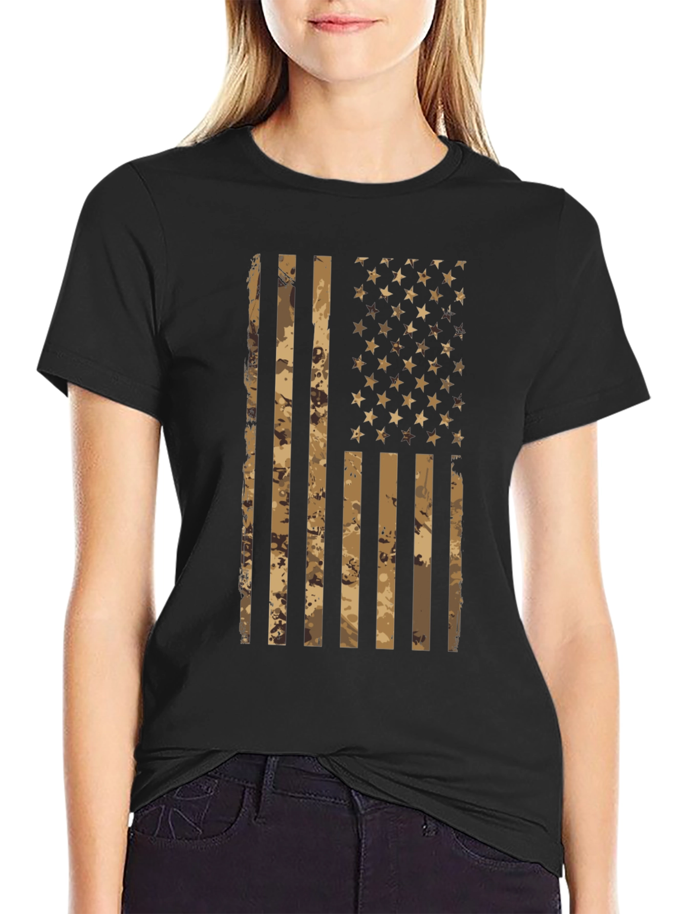 Camouflage American Flag T-Shirt - Patriot Pride
