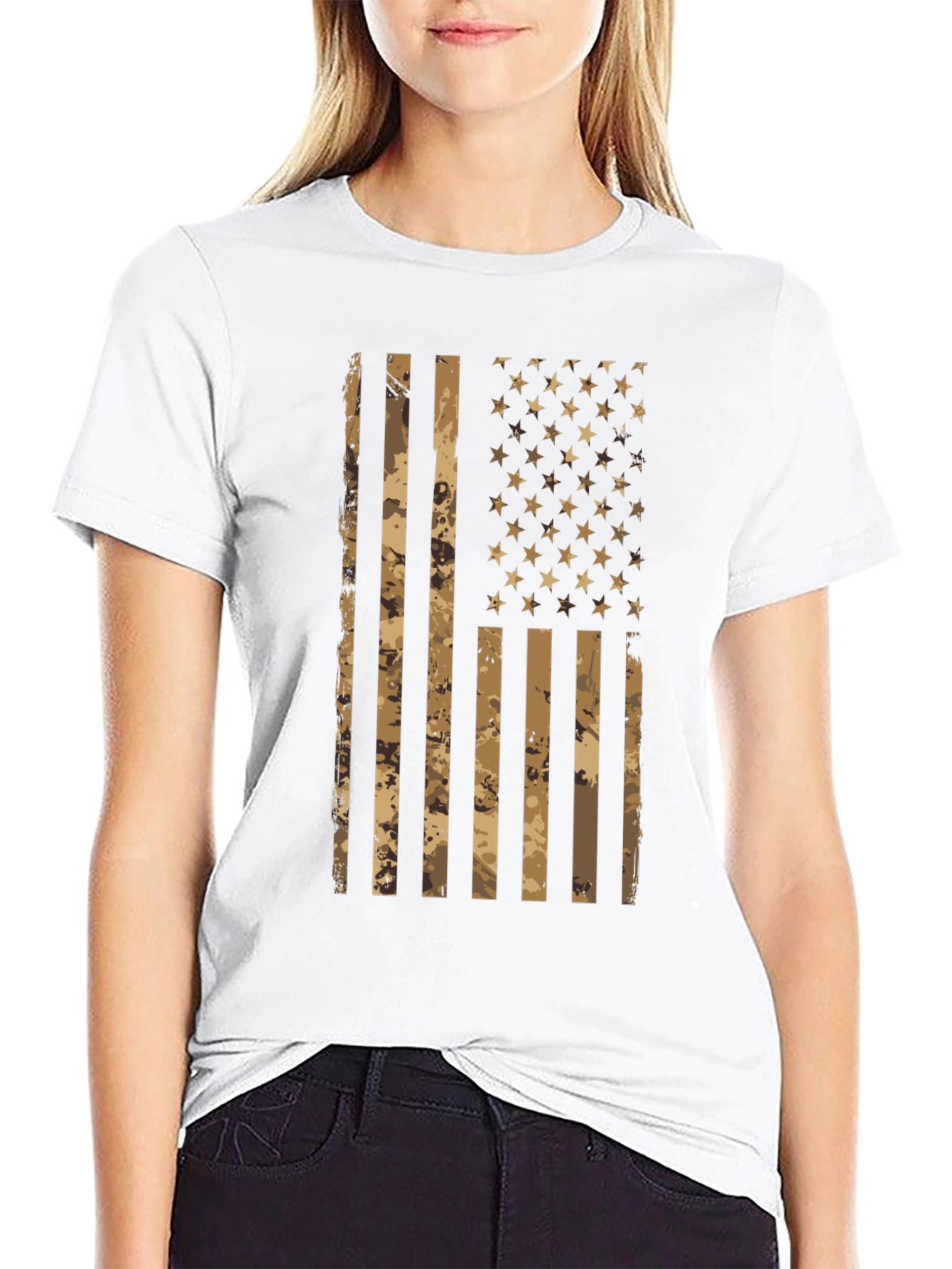 Camouflage American Flag T-Shirt - Patriot Pride