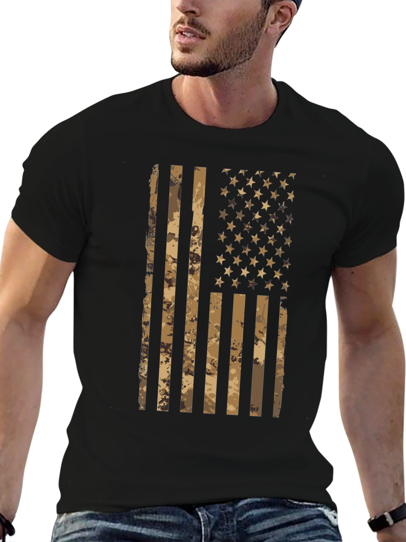 Camouflage American Flag T-Shirt - Patriot Pride