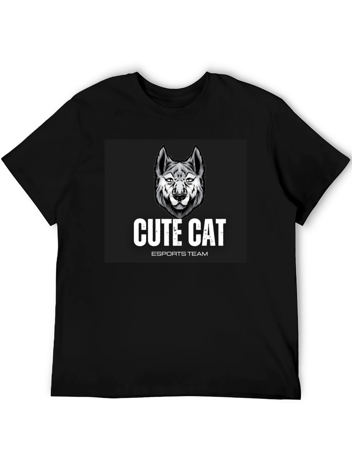 Cute Cat Esports Team Graphic T-Shirt