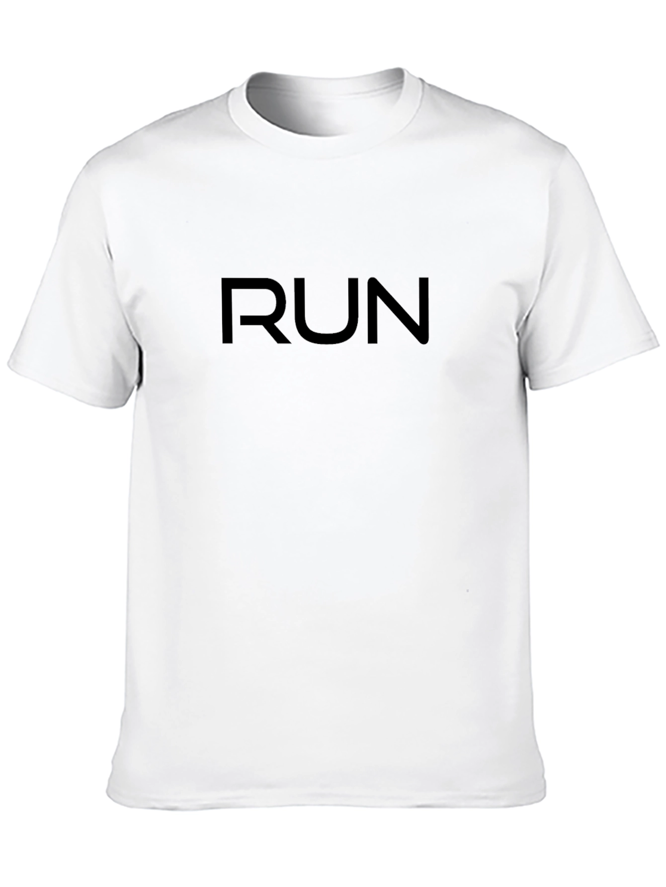 Mens Black RUN Graphic Tee - Athletic Fit