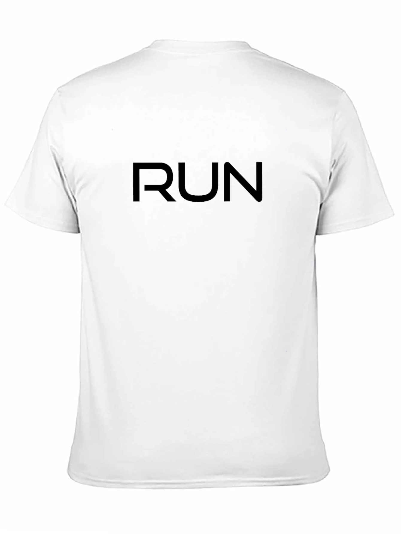 Mens Black RUN Graphic Tee - Athletic Fit