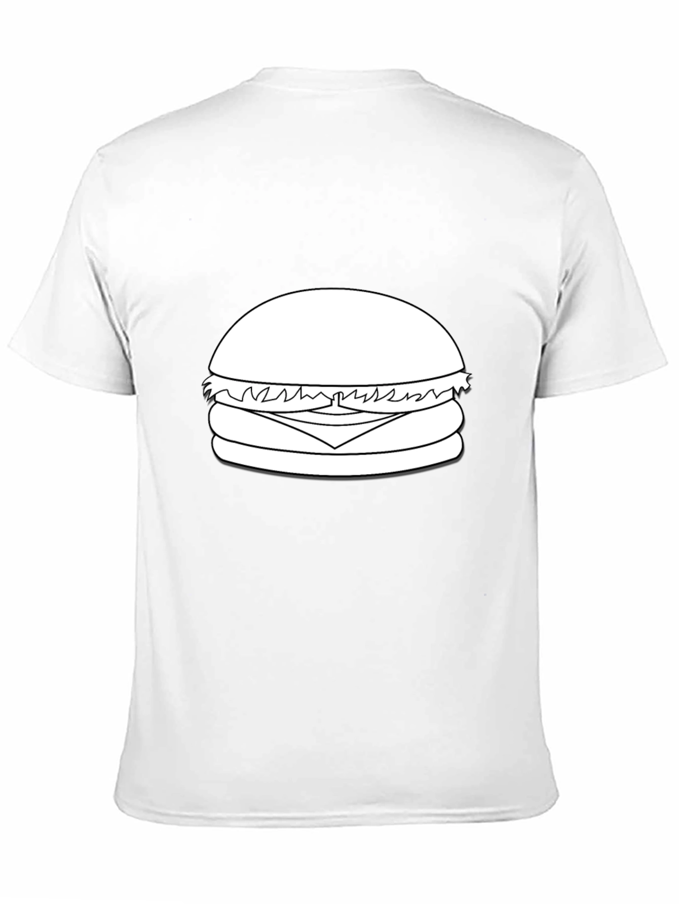 Burger Graphic Tee - Black Cotton T-Shirt
