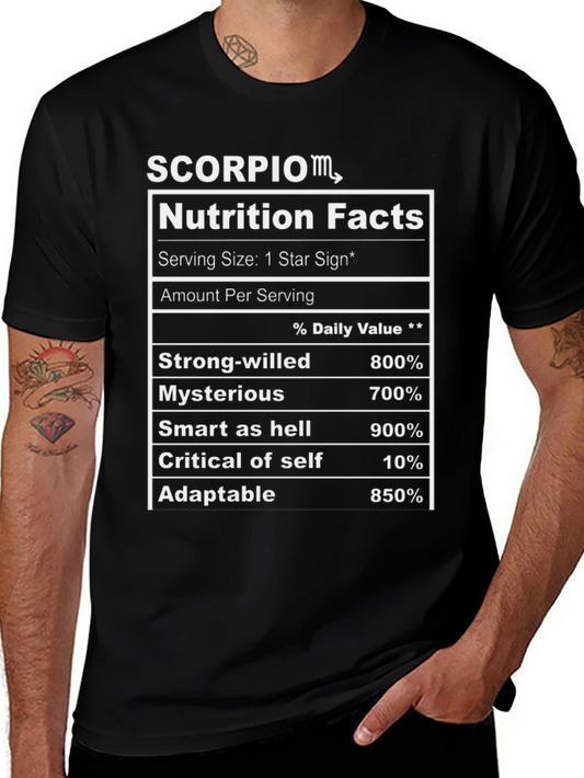 Scorpio Nutrition Facts Zodiac T-Shirt