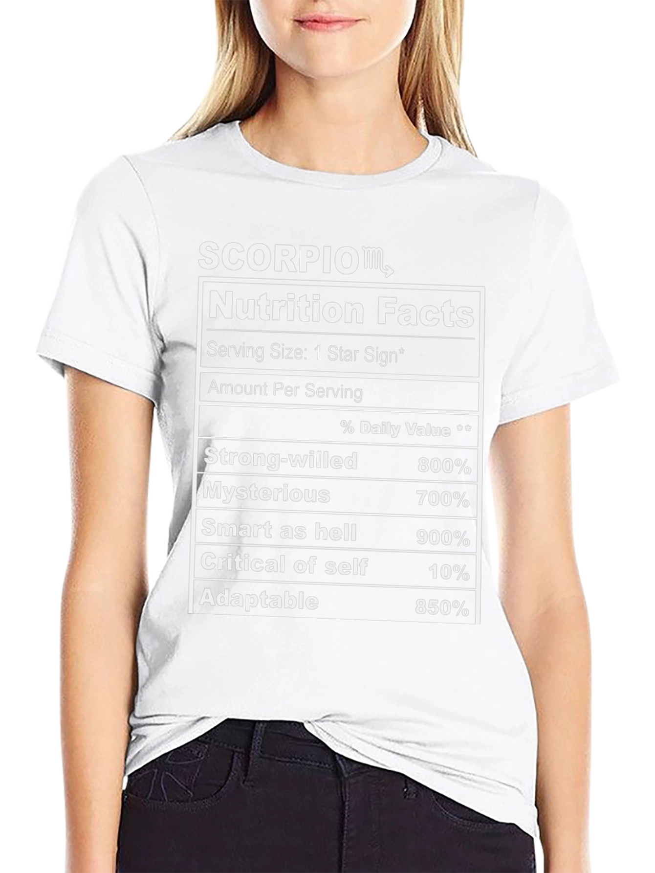 Scorpio Nutrition Facts Zodiac T-Shirt