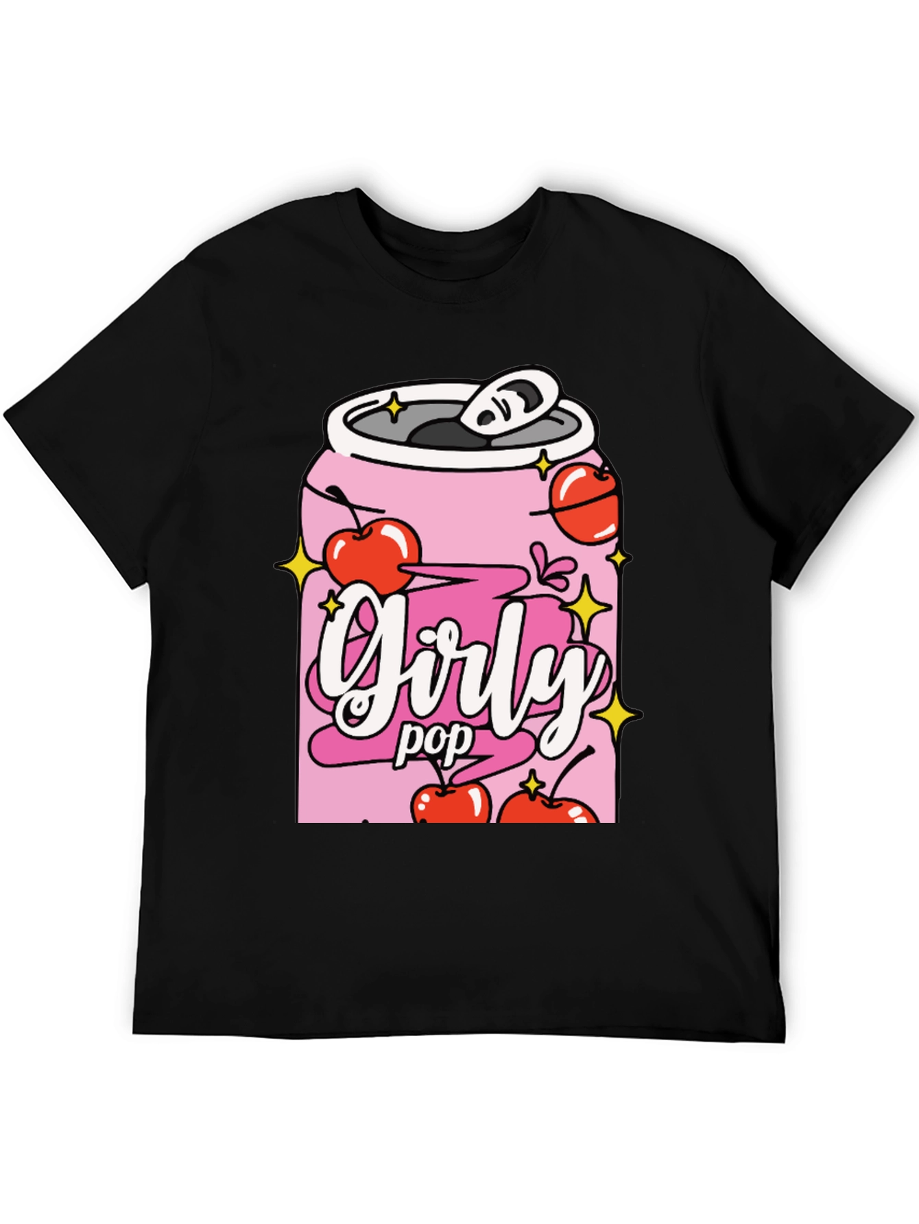 Girly Pop Black Graphic Tee