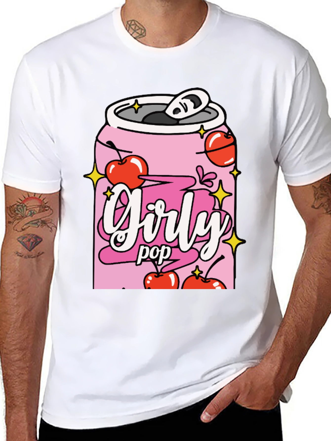 Girly Pop Black Graphic Tee