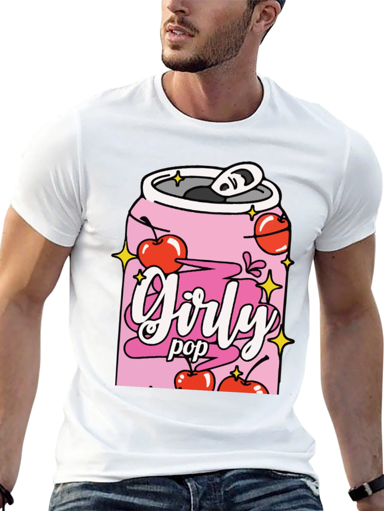 Girly Pop Black Graphic Tee