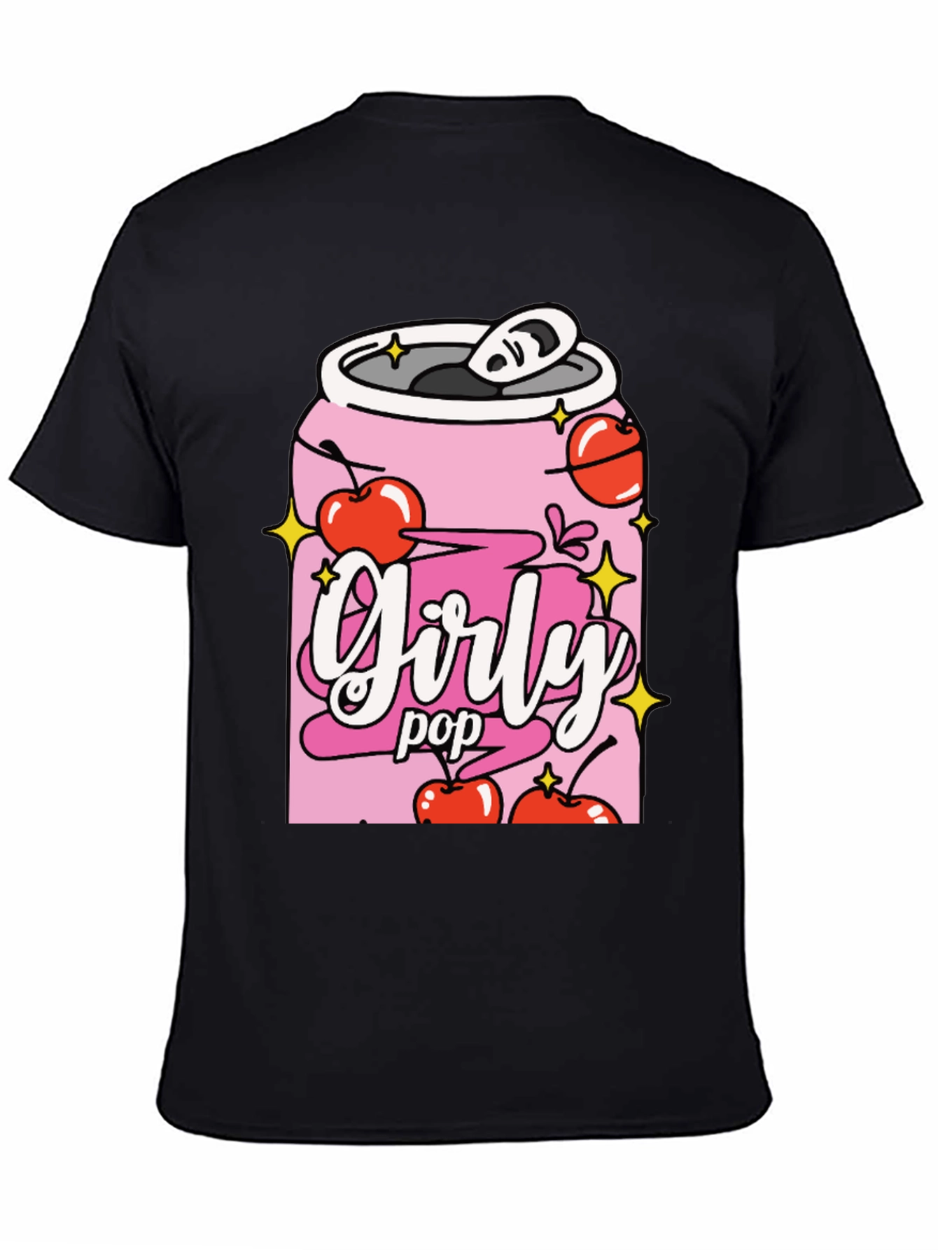 Girly Pop Black Graphic Tee