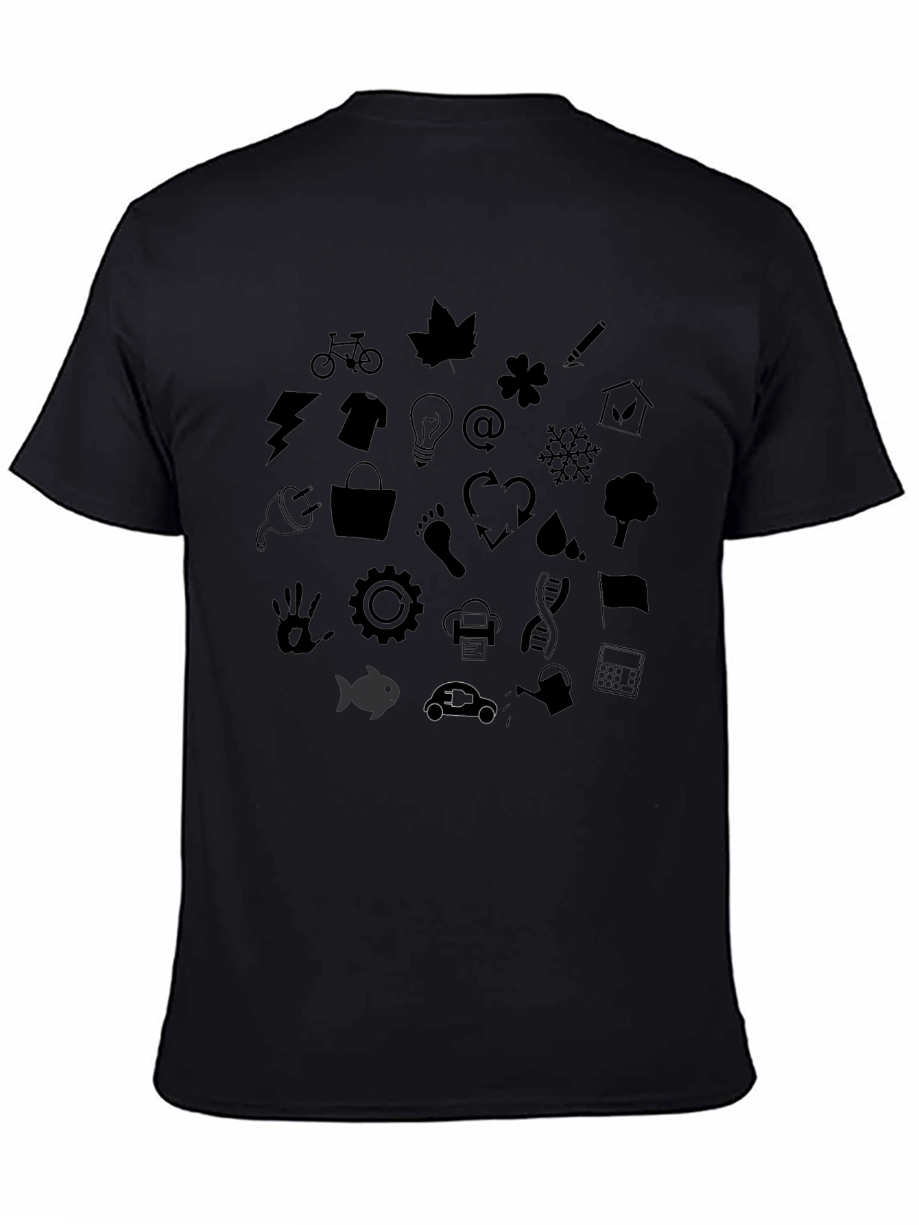 Eco Icons Black T-Shirt