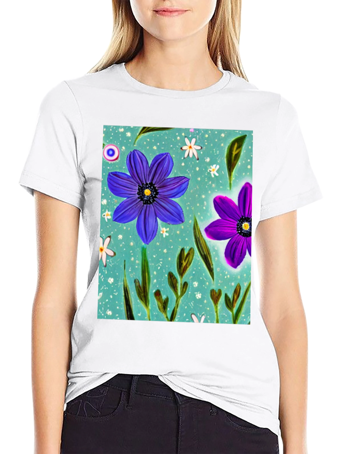 Floral Design T-Shirt