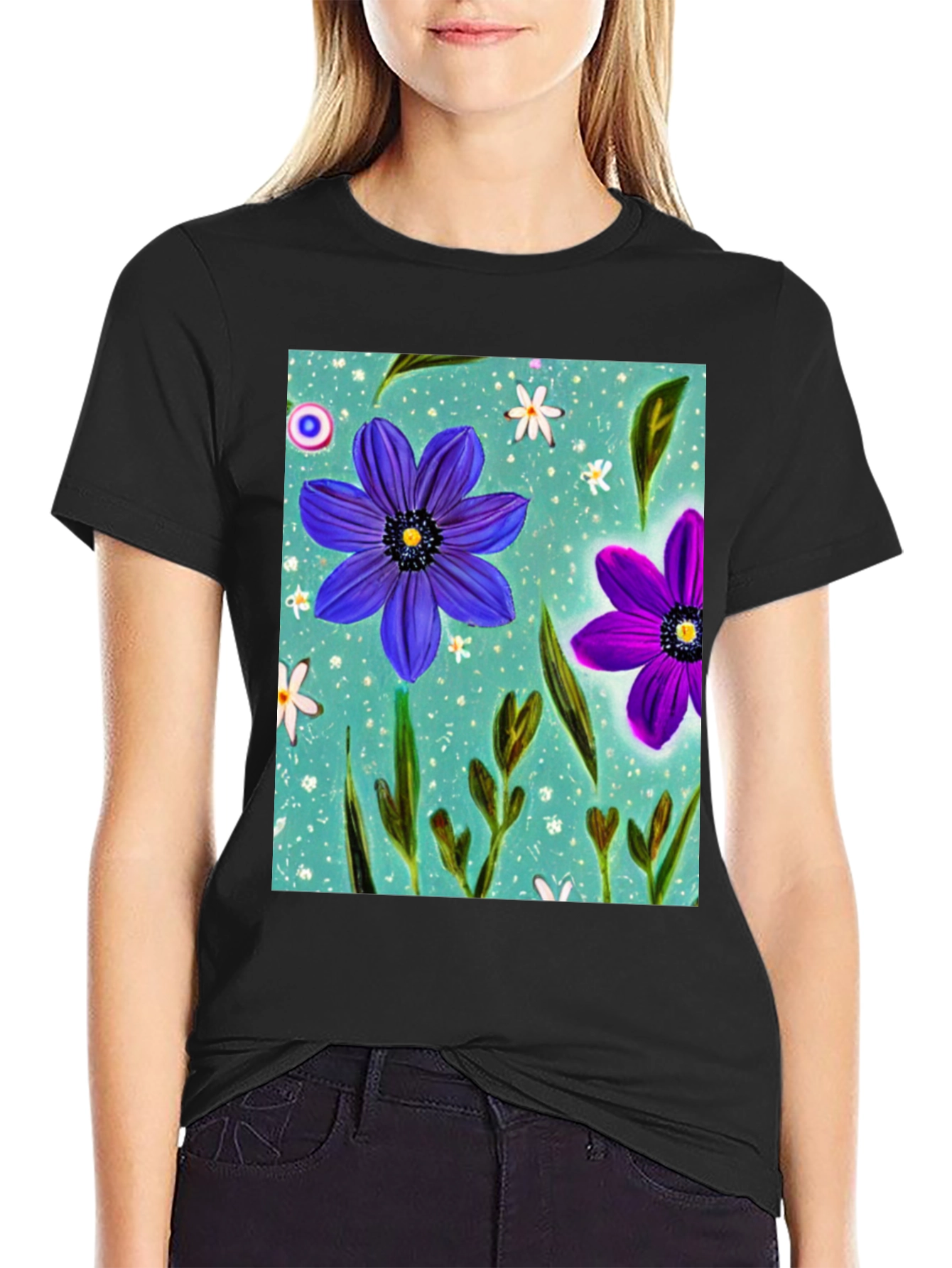 Floral Design T-Shirt