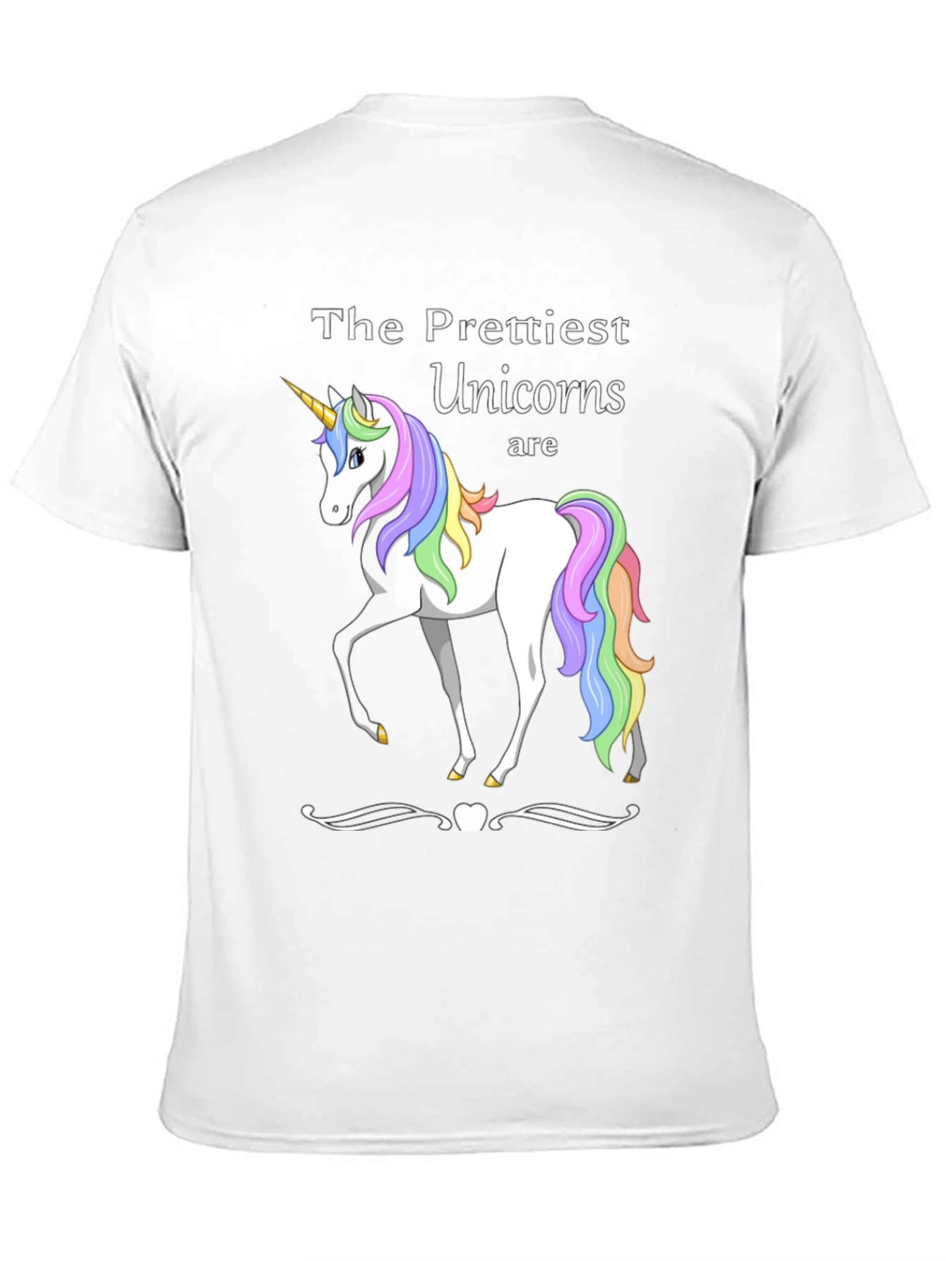 Prettiest Unicorns T-Shirt Black Cotton Blend