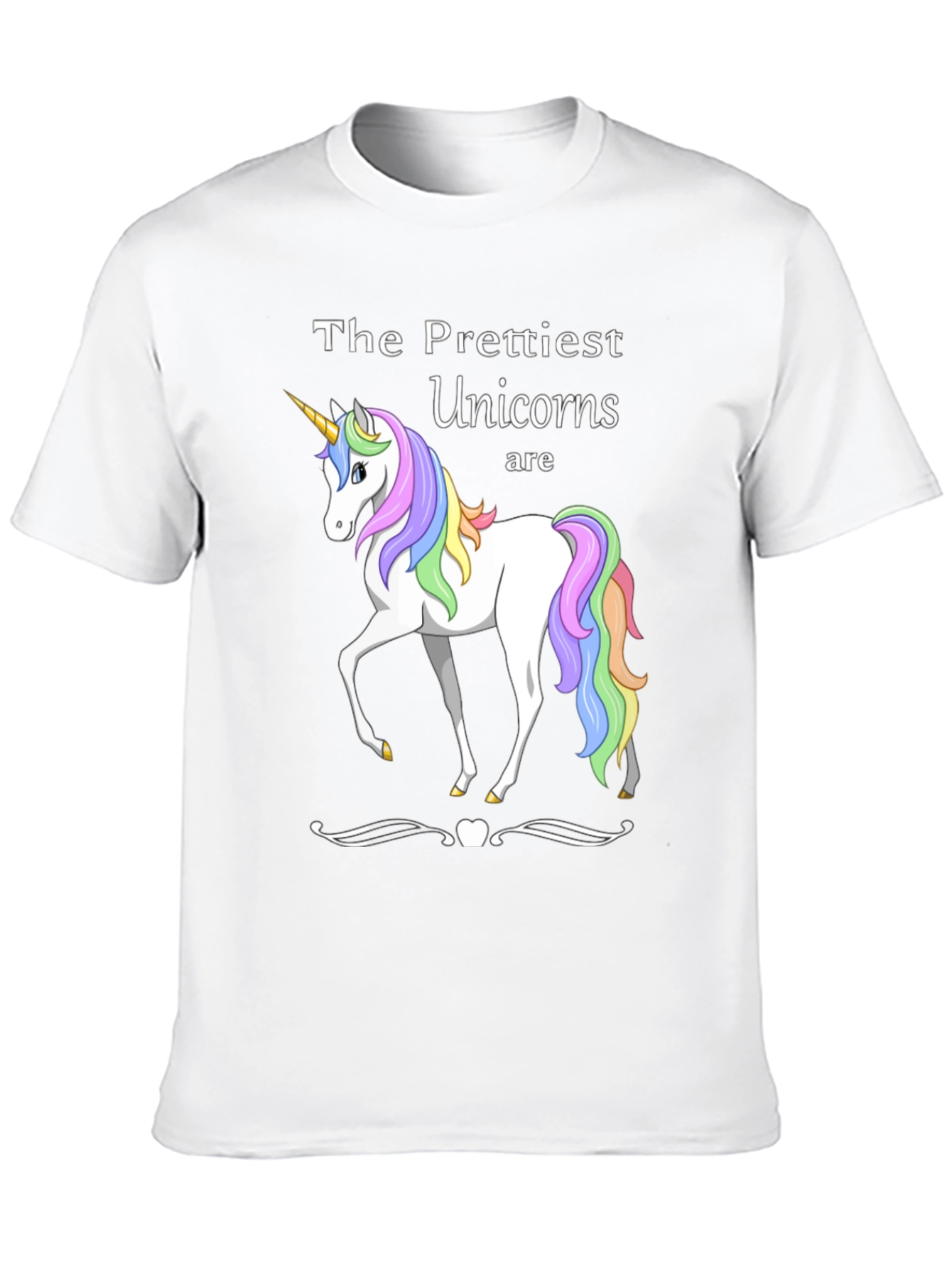 Prettiest Unicorns T-Shirt Black Cotton Blend