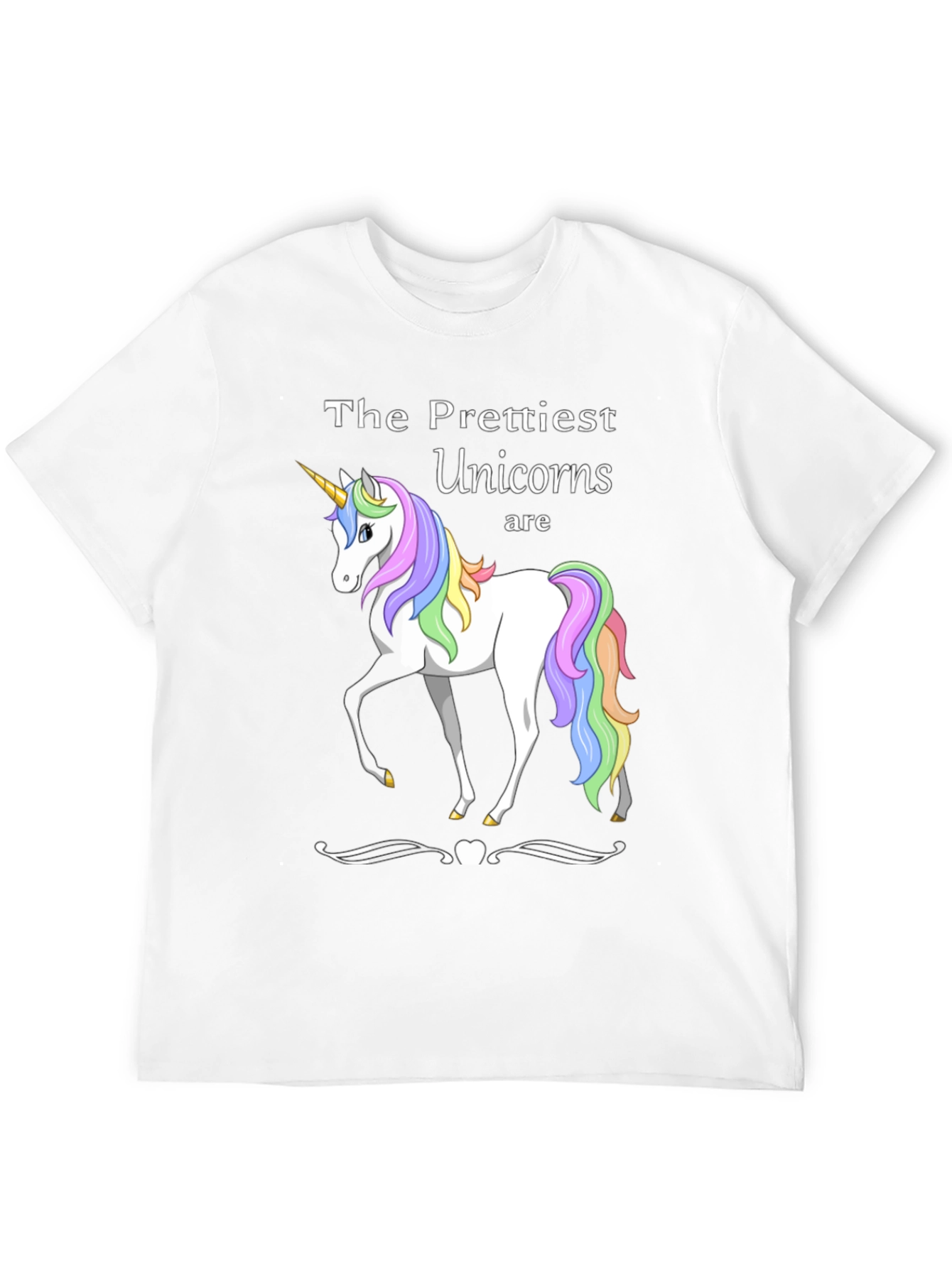 Prettiest Unicorns T-Shirt Black Cotton Blend