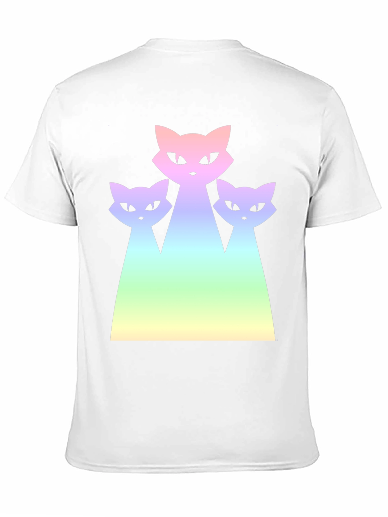 Gradient Cat Trio Black T-Shirt
