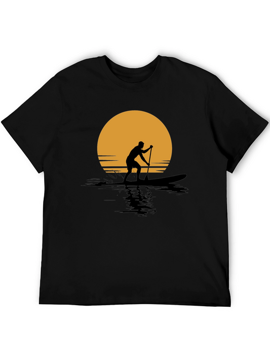 Sunset Paddleboard Graphic Tee - Stylish & Comfortable