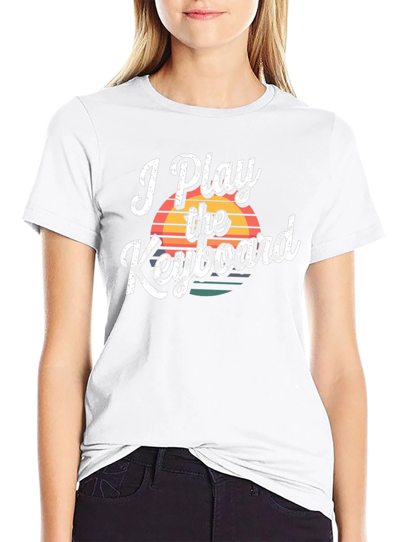 I Play the Keyboard Black T-Shirt