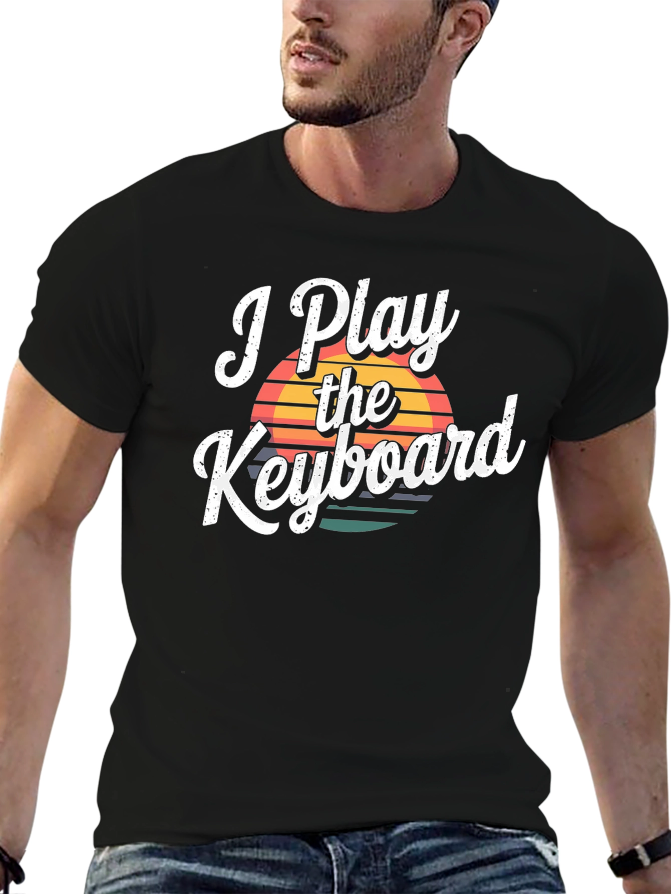 I Play the Keyboard Black T-Shirt