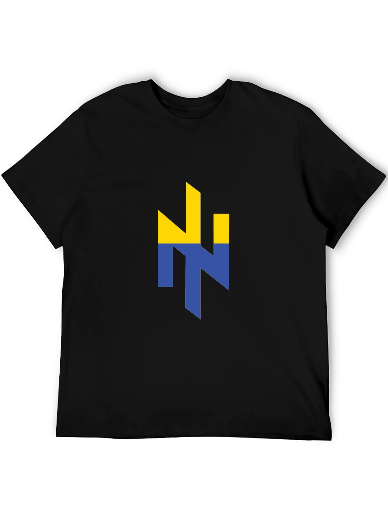 Ukraine Flag Logo Black Graphic T-Shirt