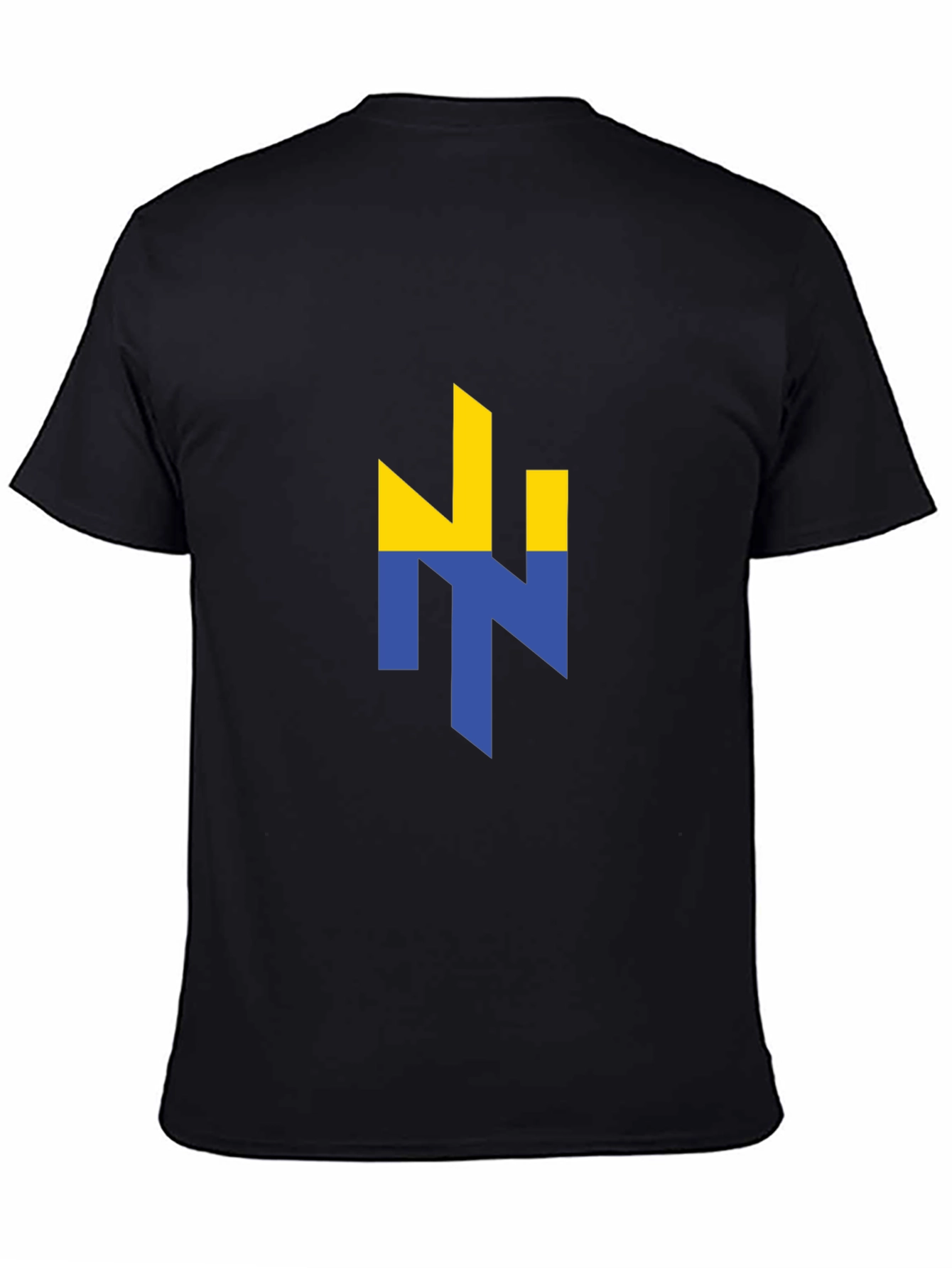 Ukraine Flag Logo Black Graphic T-Shirt