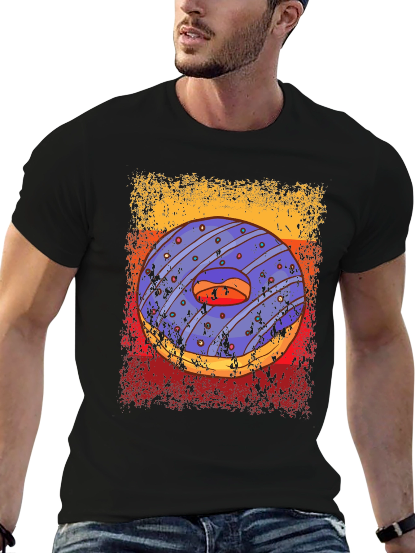 Donut Graphic T-Shirt - Edgy Streetwear Style