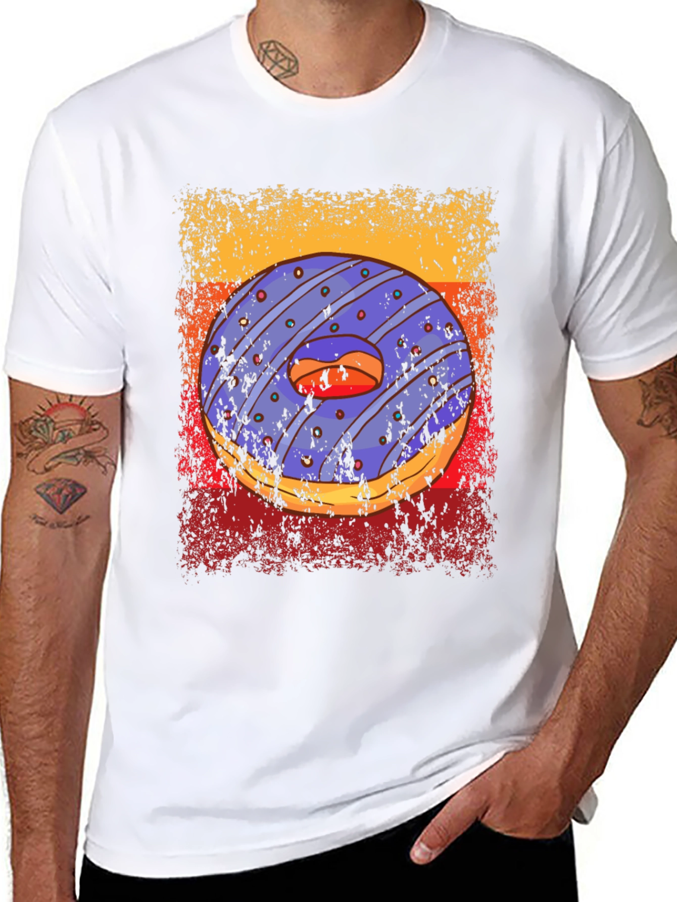Donut Graphic T-Shirt - Edgy Streetwear Style