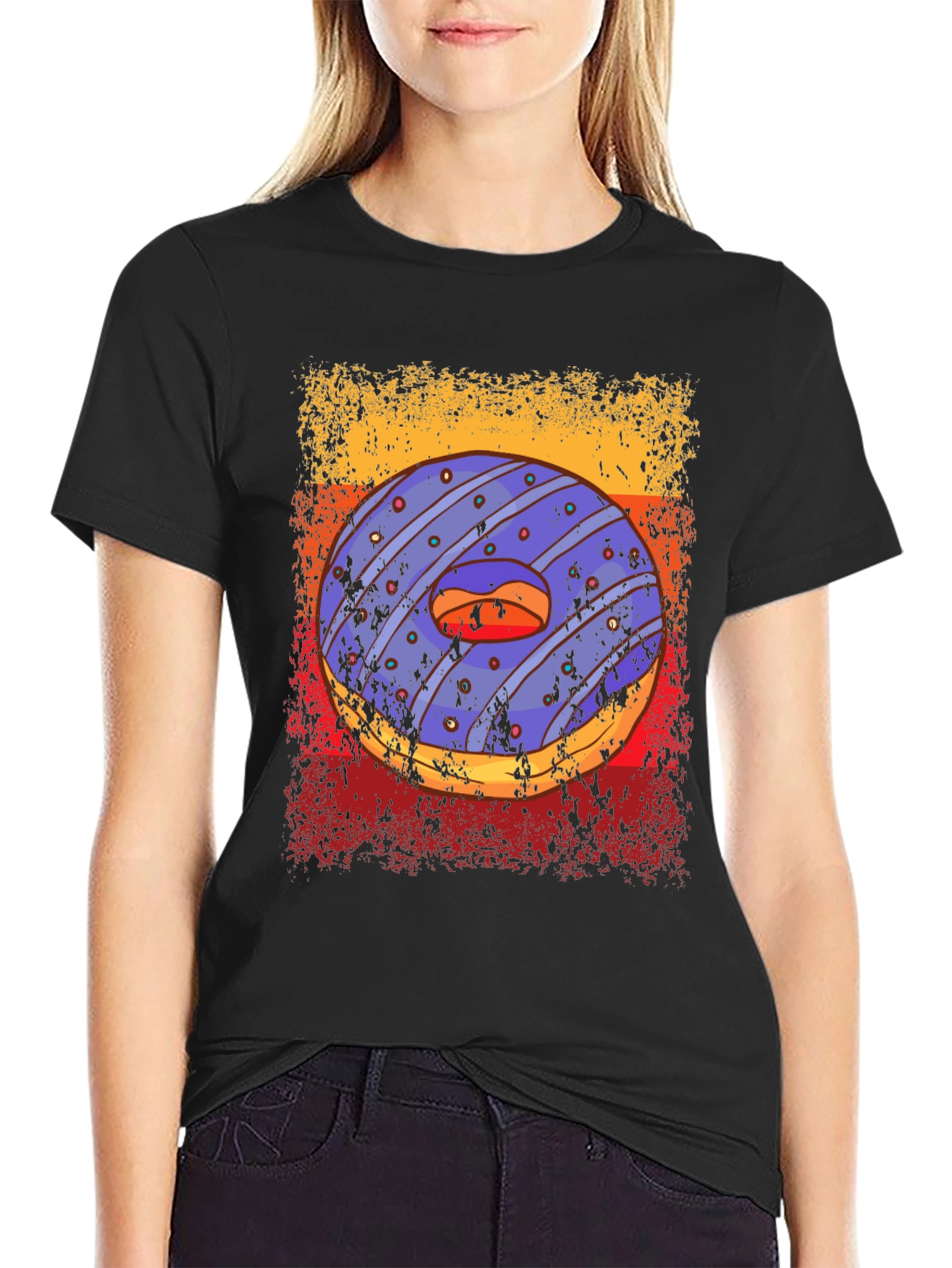 Donut Graphic T-Shirt - Edgy Streetwear Style