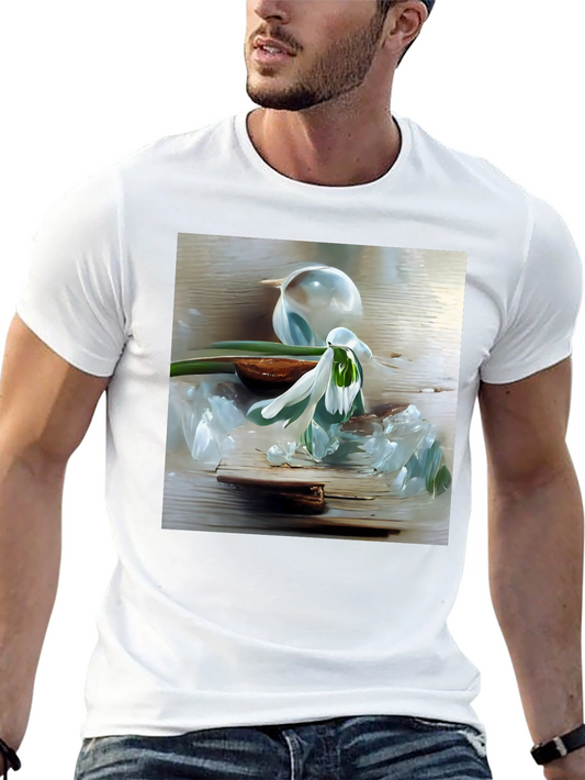 Floral Art Graphic Tee - Stylish Casual Wear