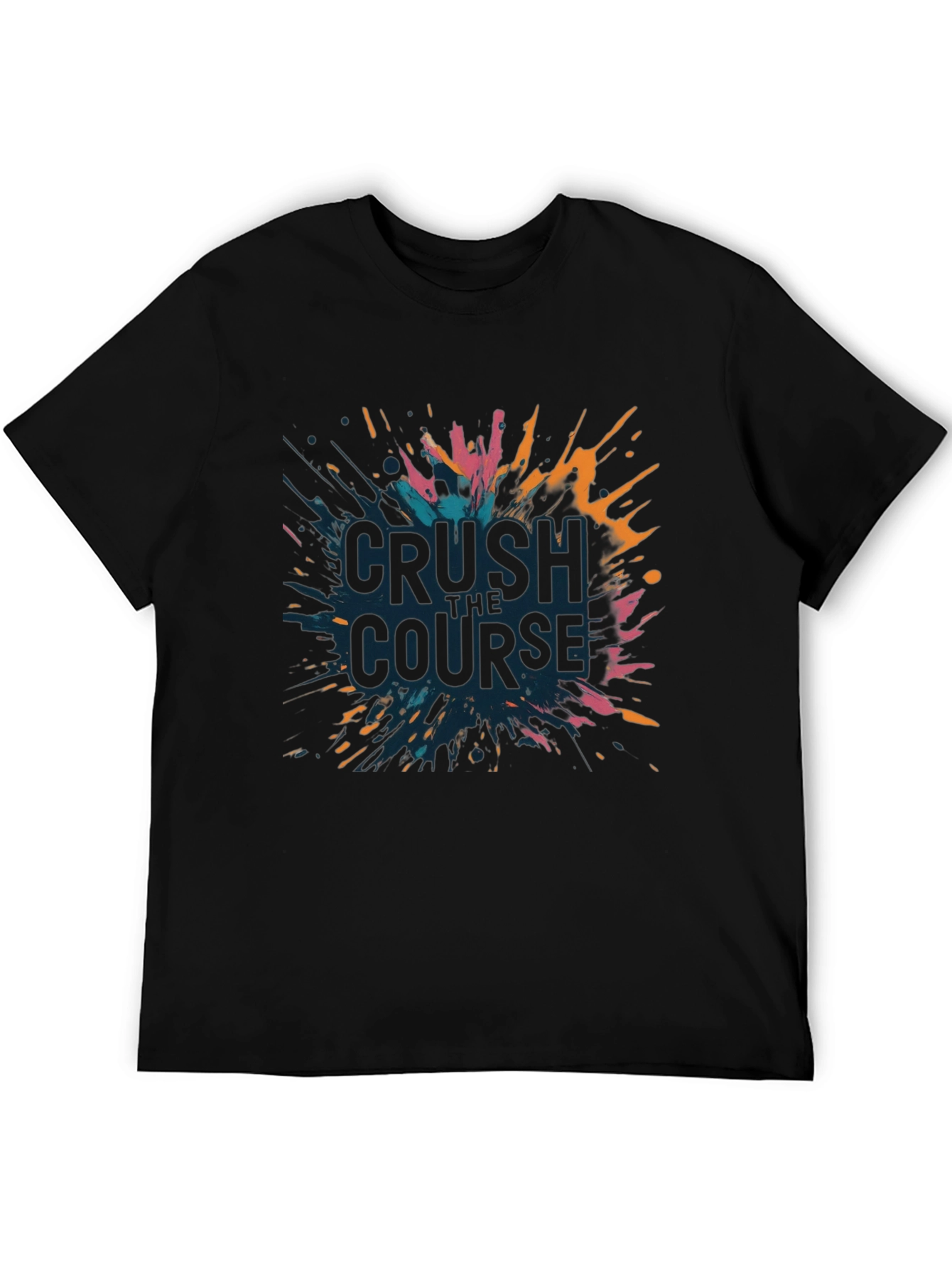 Crush the Course Graphic Tee - Black