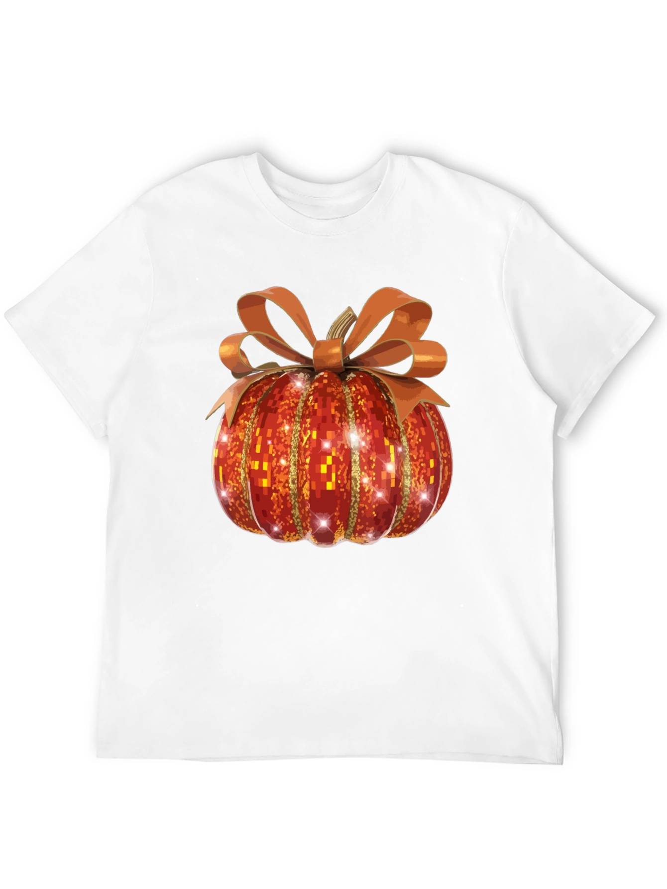 Festive Pumpkin T-Shirt - Autumn Sparkle Design