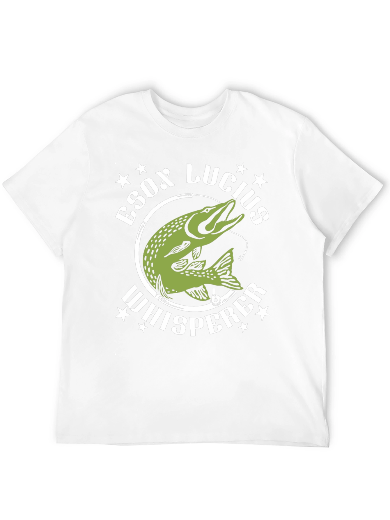 Esox Lucius Whisperer Black T-Shirt Fishing Lover