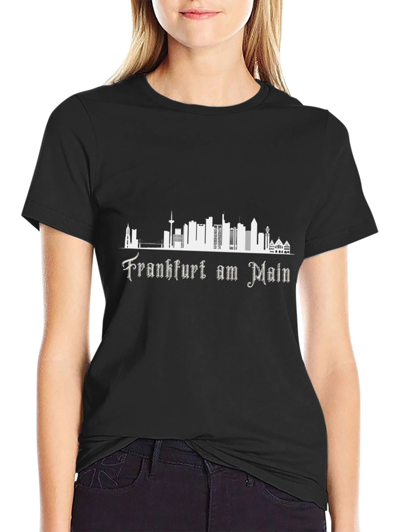 Frankfurt Skyline Graphic Tee - Stylish Cityscape Shirt