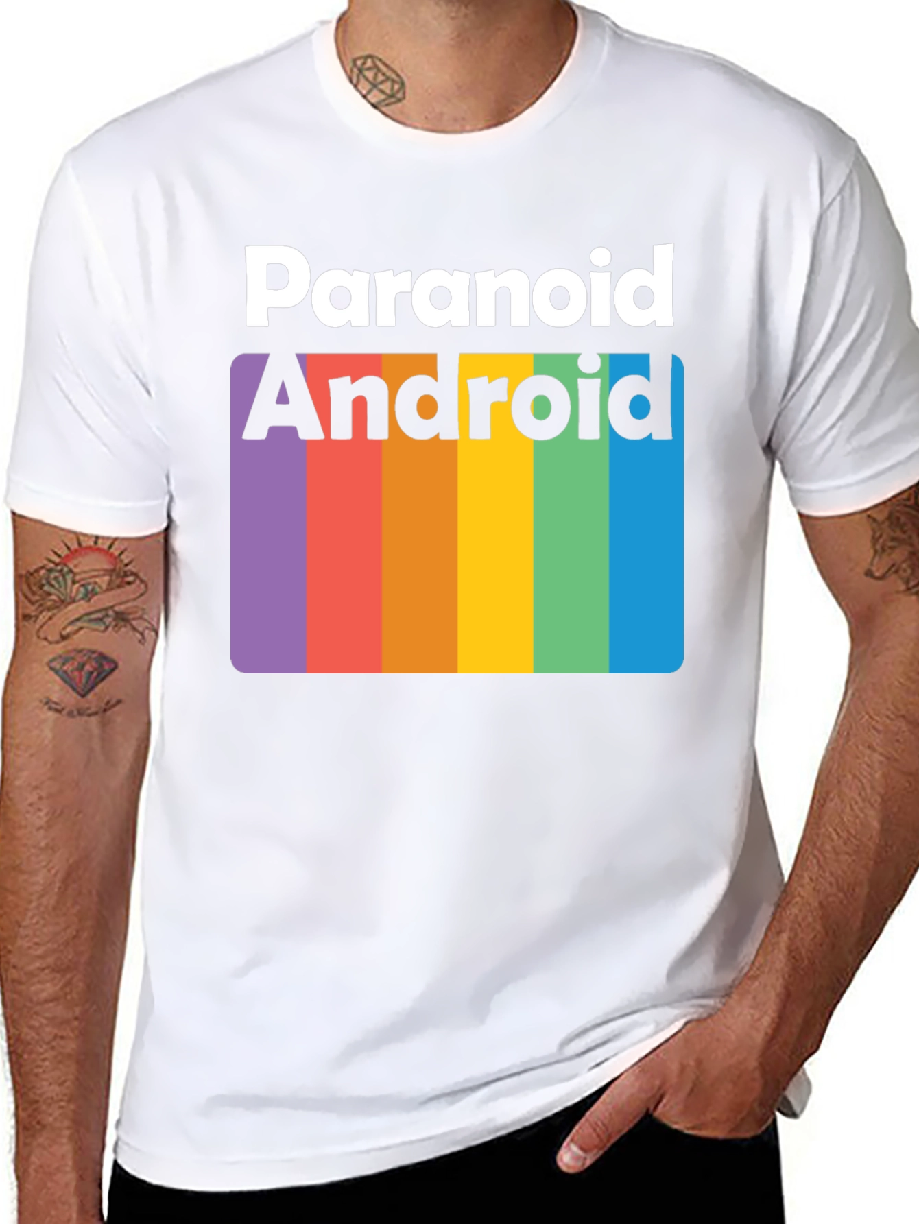 Paranoid Android Rainbow T-Shirt