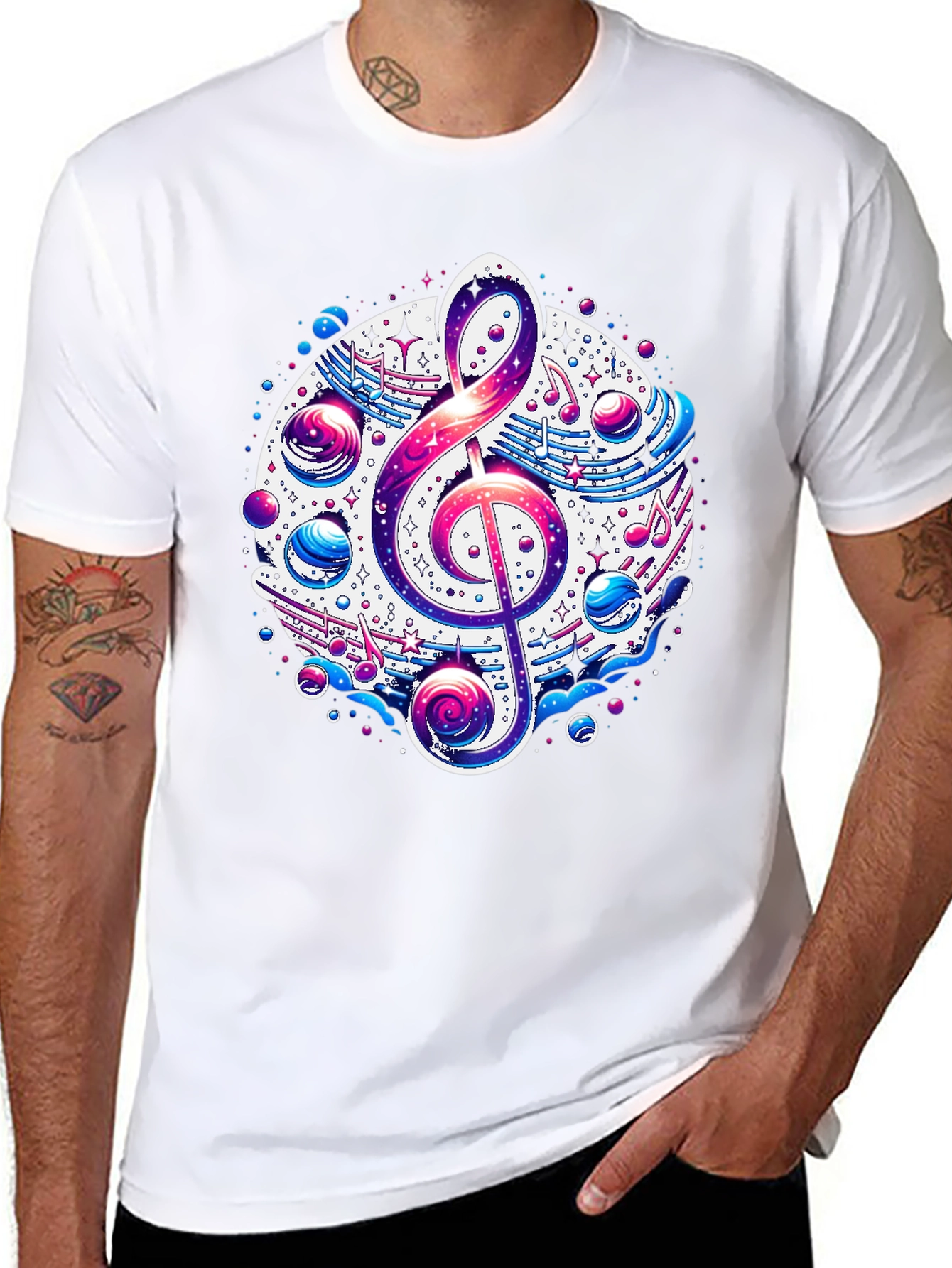 Treble Clef Graphic Tee - Music Lovers Shirt