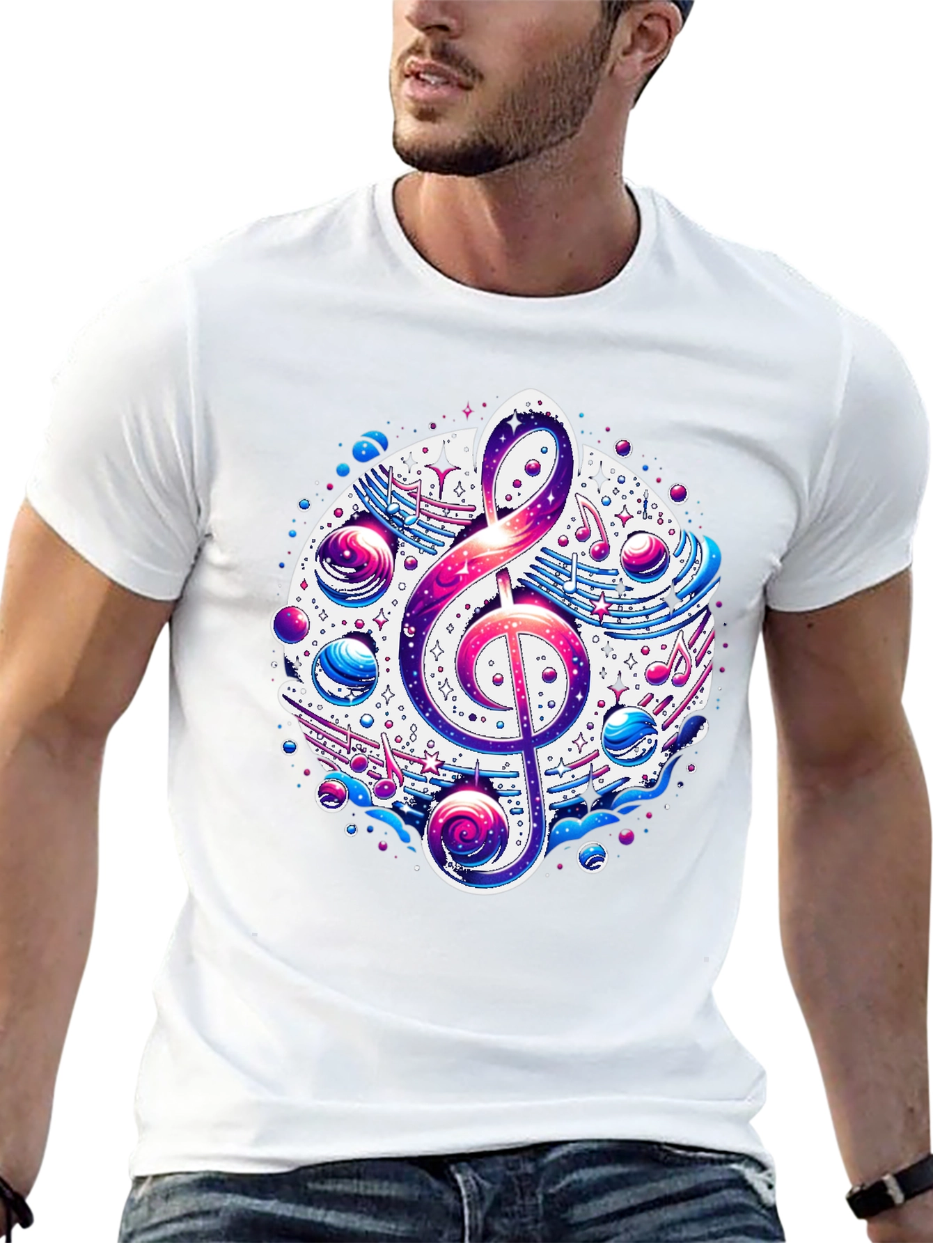 Treble Clef Graphic Tee - Music Lovers Shirt