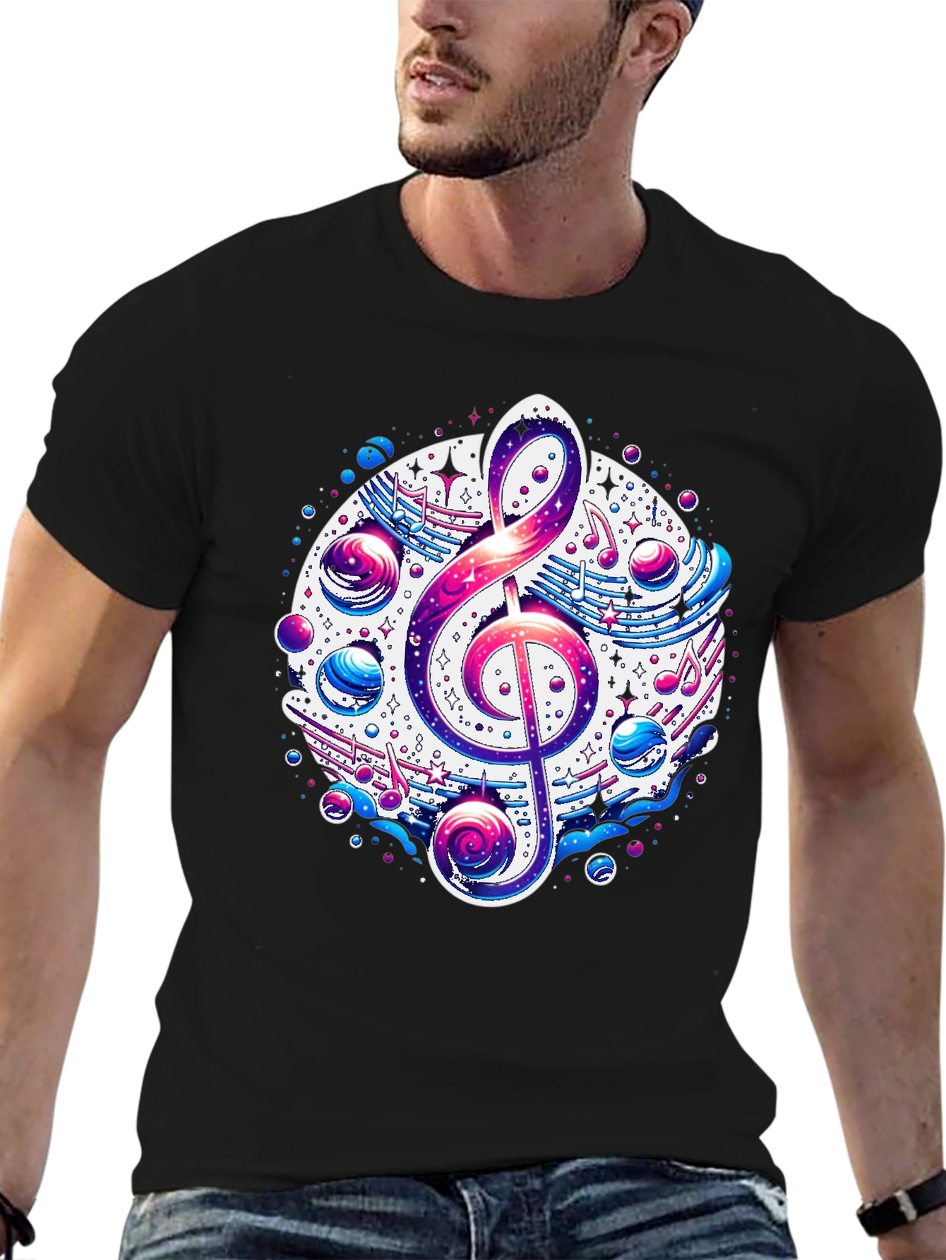Treble Clef Graphic Tee - Music Lovers Shirt