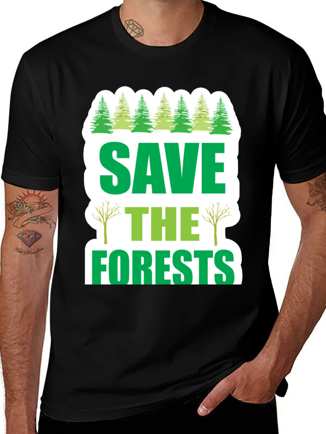 Save the Forests Graphic T-Shirt - Environmental Tee