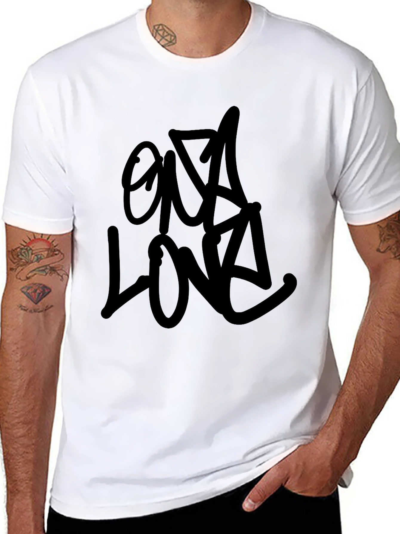 Black Graffiti Style T-Shirt
