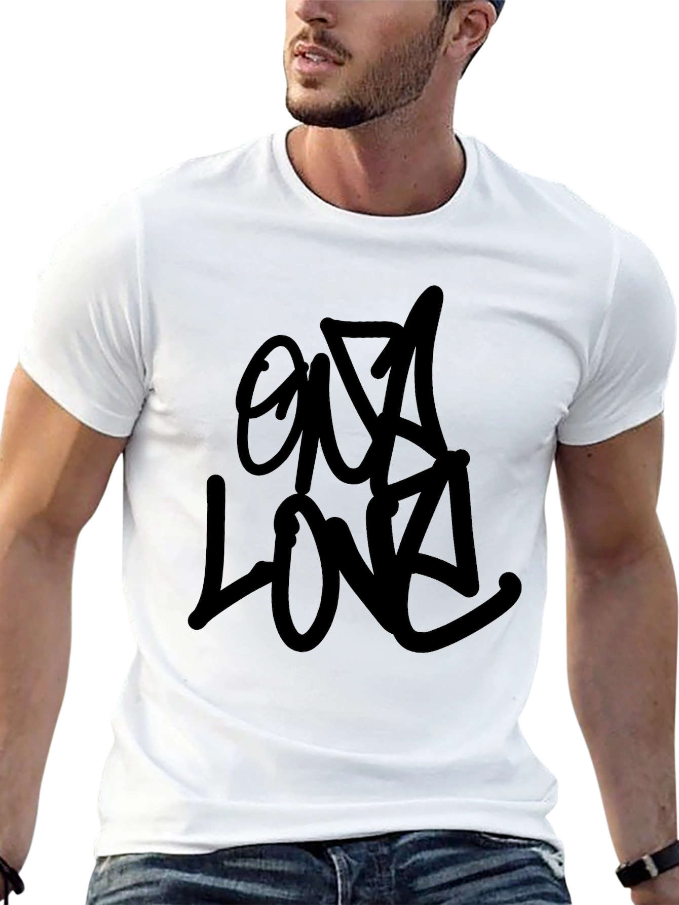 Black Graffiti Style T-Shirt