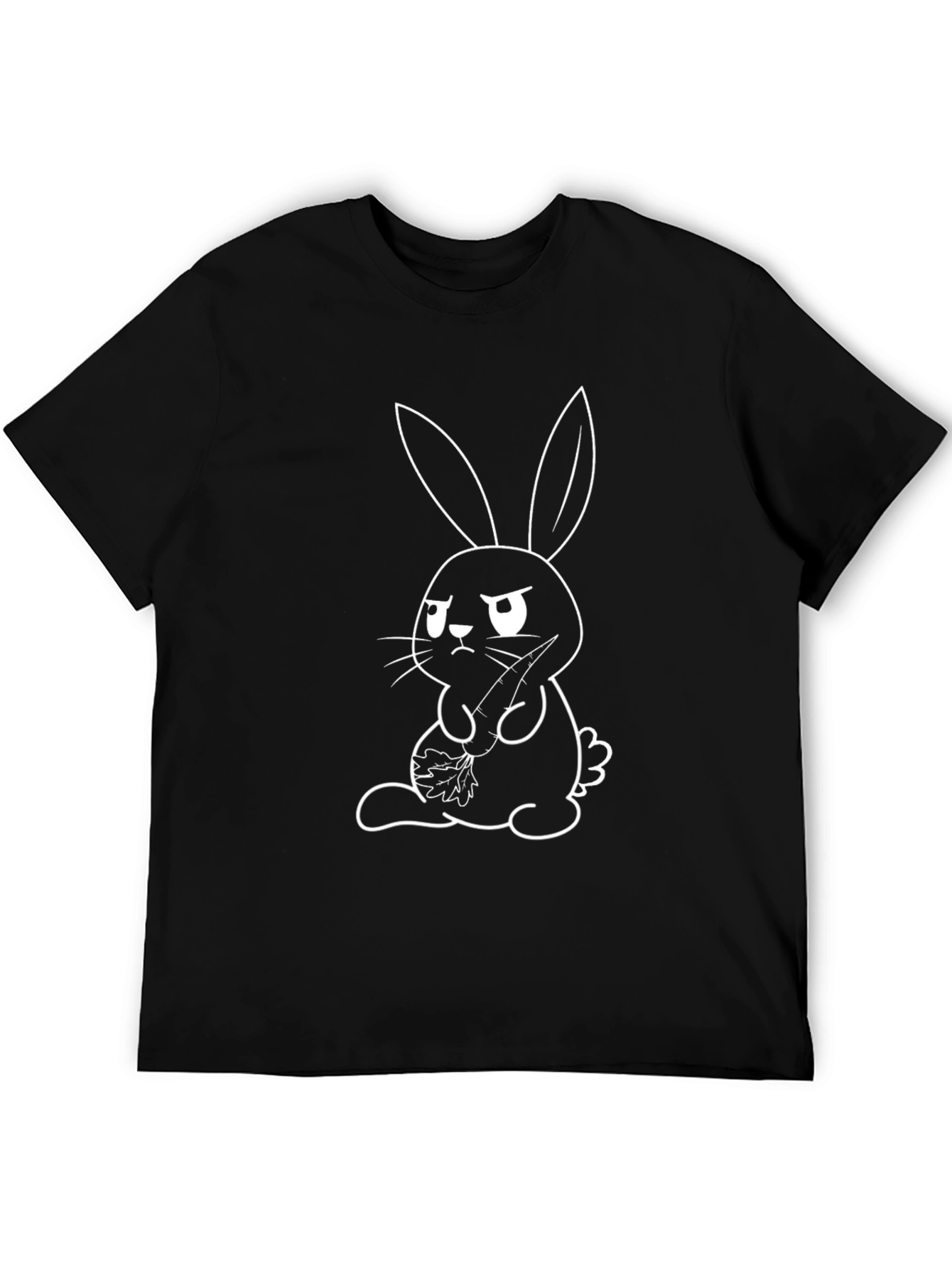Grumpy Bunny Graphic Tee - Unisex Cotton T-Shirt