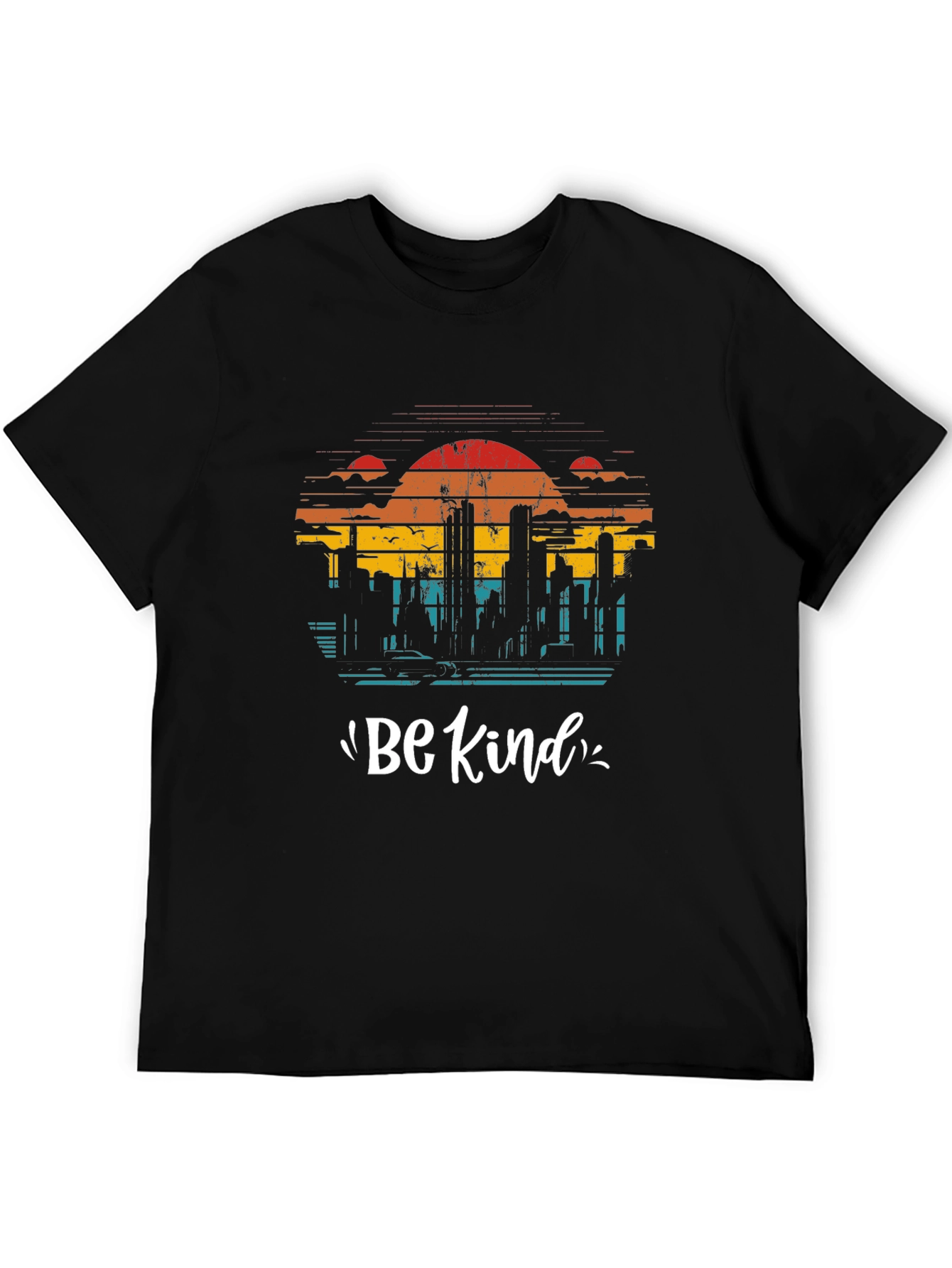 Retro Cityscape Be Kind Graphic Tee