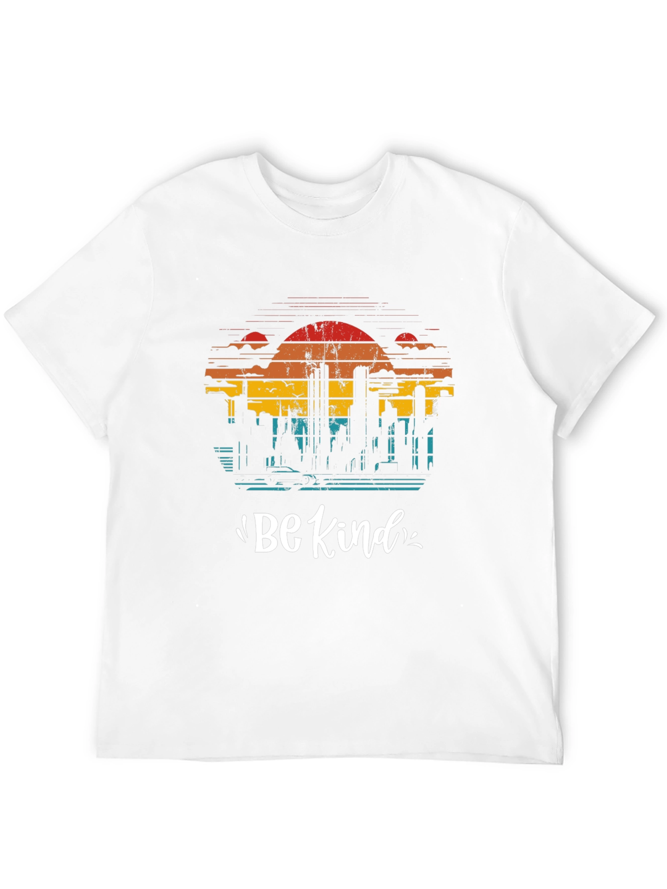 Retro Cityscape Be Kind Graphic Tee