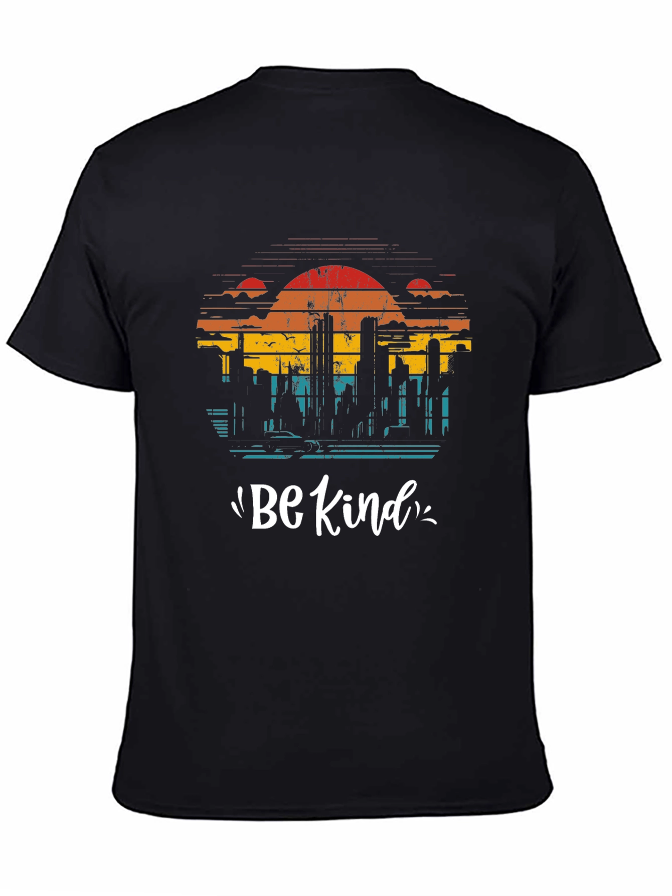 Retro Cityscape Be Kind Graphic Tee