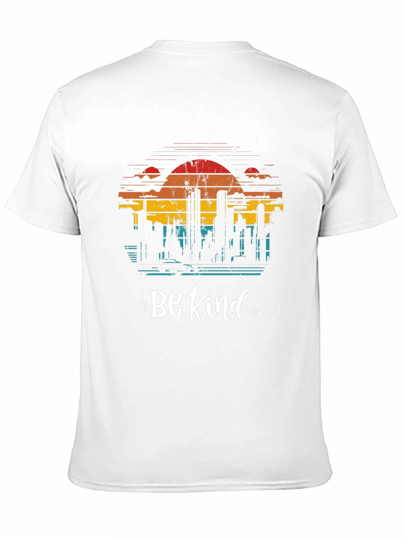 Retro Cityscape Be Kind Graphic Tee