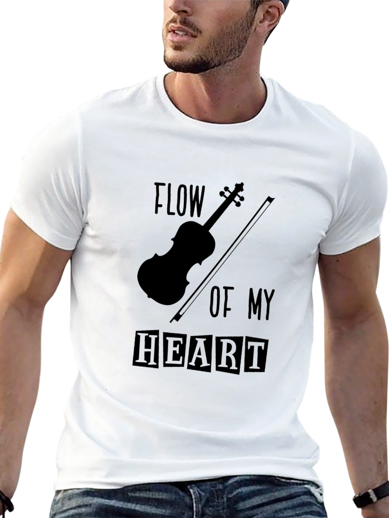Flow of My Heart Violin Graphic Tee