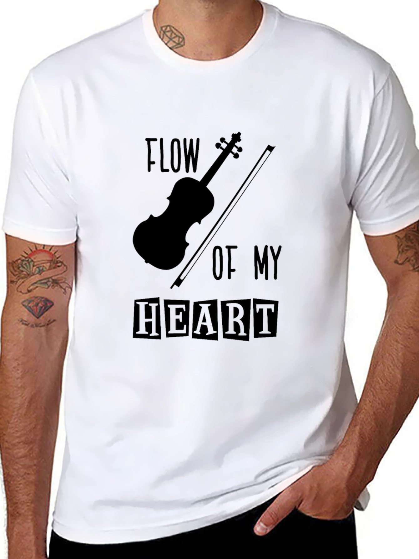 Flow of My Heart Violin Graphic Tee