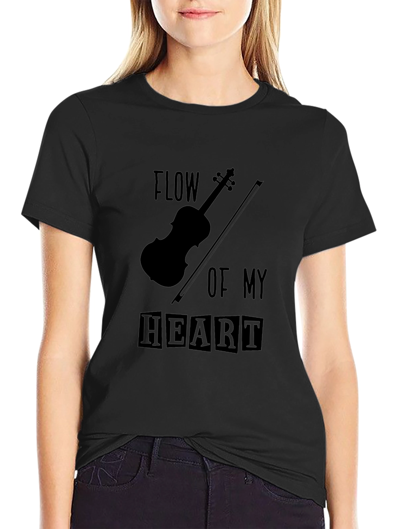 Flow of My Heart Violin Graphic Tee