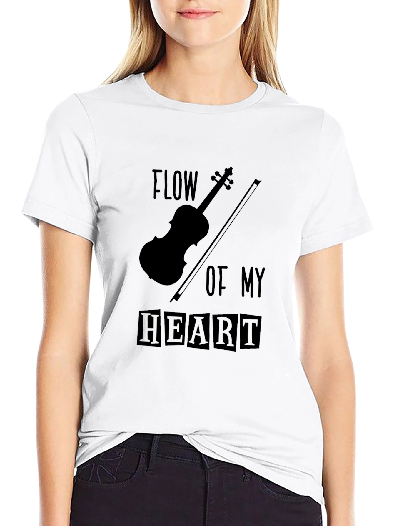 Flow of My Heart Violin Graphic Tee